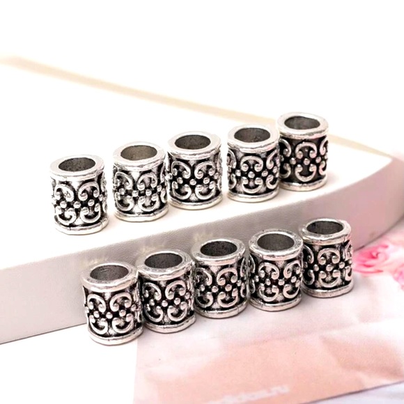 10 PCE Simple Hair Rings - Picture 3 of 7